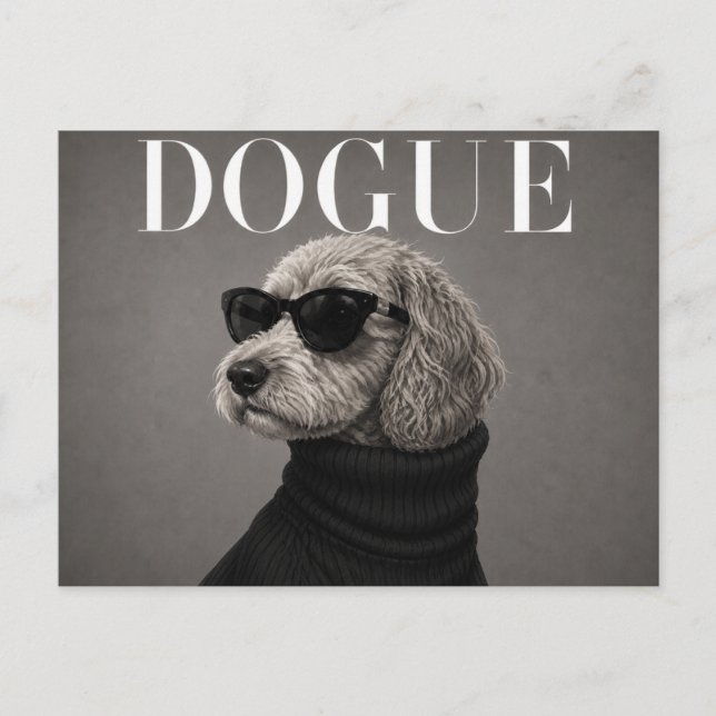 Postal Retrato de perro Cockapoo de lujo (Anverso)