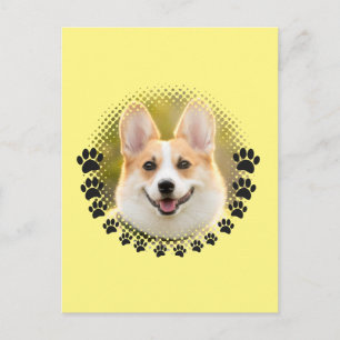 Postal Retrato de perro con marco personalizado