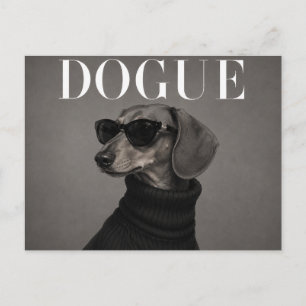 Postal Retrato de perro Dachshund de lujo