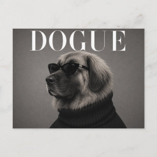 Postal Retrato de perro de moda de lujo Leonberger