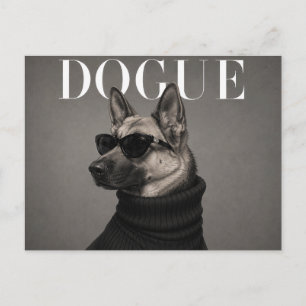 Postal Retrato de perro pastor alemán de lujo