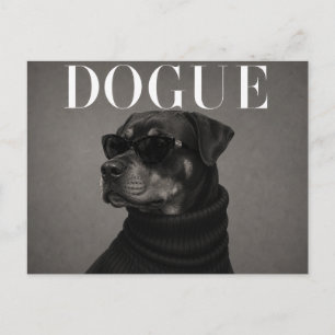 Postal Retrato de perro Rottweiler de lujo