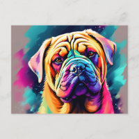 Retrato de perro Shar Pei