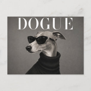 Postal Retrato de perro Whippet de lujo