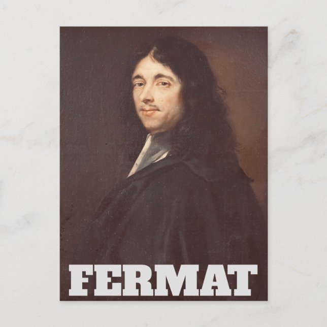 Postal Retrato de Pierre de Fermat (Anverso)