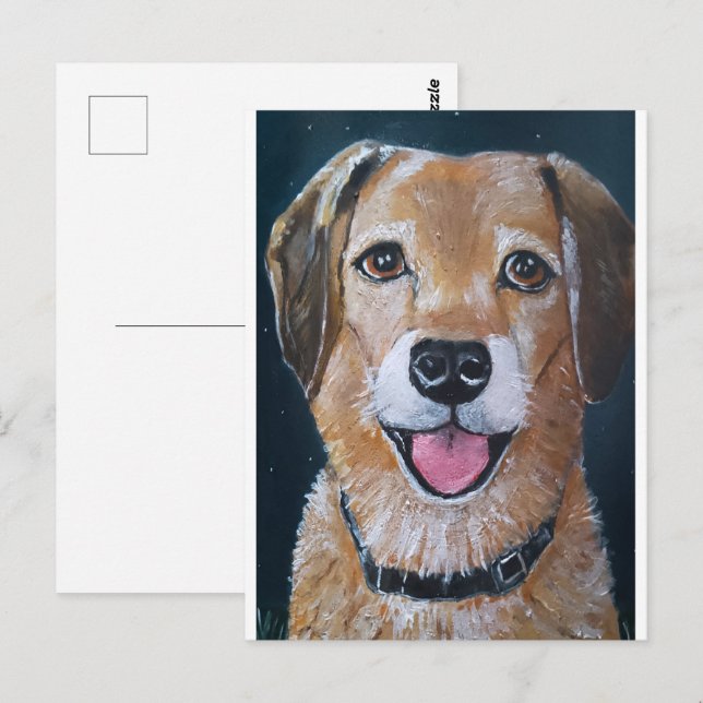 Postal Retrato de pintura de Engué por Alfred Fox (Anverso / Reverso)