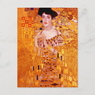 Postal Retrato de pintura de mujer por Gustav Klimt