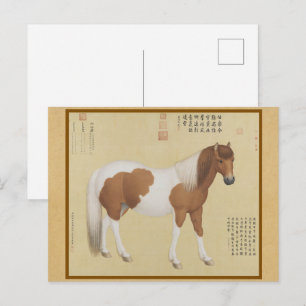 Postal Retrato de Pony Pinto - Antigua Obra de Arte Fino 