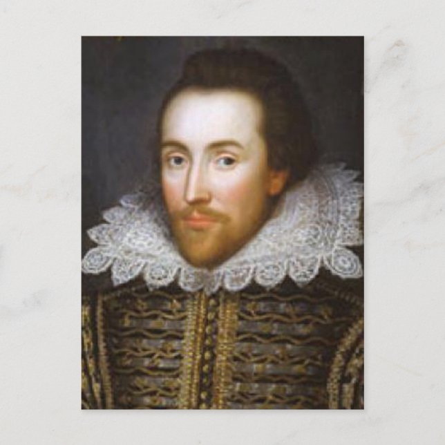Postal Retrato de por vida de Shakespeare (Anverso)