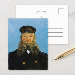 Postal Retrato de Postman Roulin | Vincent Van Gogh<br><div class="desc">Retrato del Postman Joseph Roulin (1888) por el artista post-impresionista holandés Vincent Van Gogh. La pintura original es un aceite sobre lienzo. El retrato es uno de varios Van Gogh pintados de su amigo cercano, un empleado postal en la sureña ciudad francesa de Arles. Este cierre del cartero Roulin con...</div>