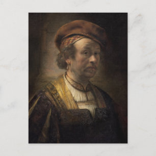 Postal Retrato de Rembrandt, 1650 (aceite sobre lienzo)