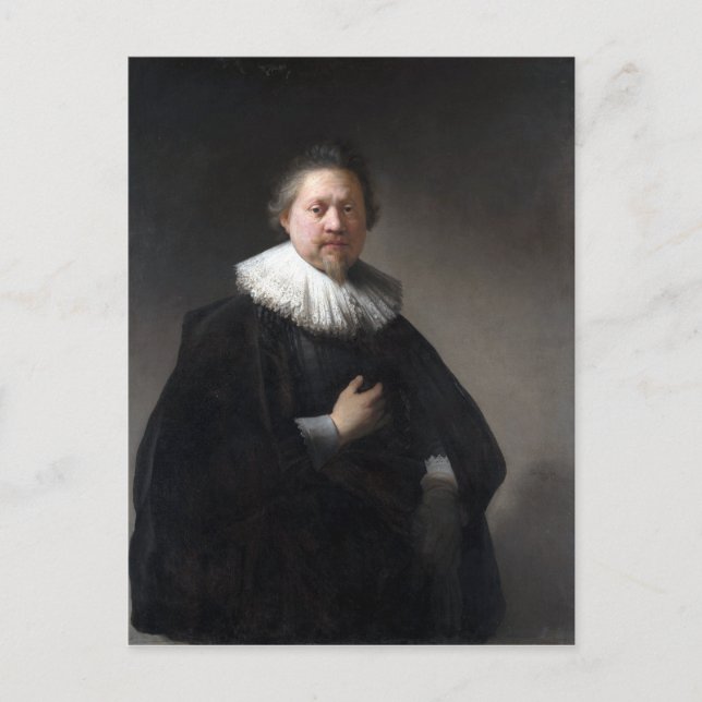 Postal Retrato de Rembrandt de un hombre (Anverso)