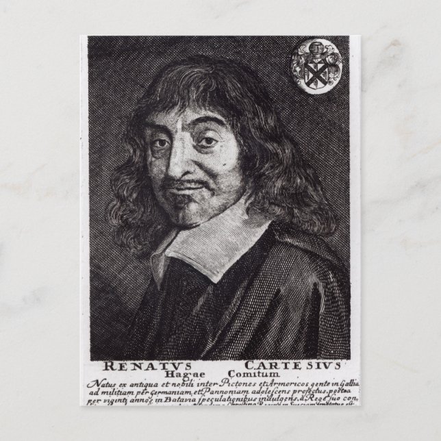 Postal Retrato de Rene Descartes (Anverso)
