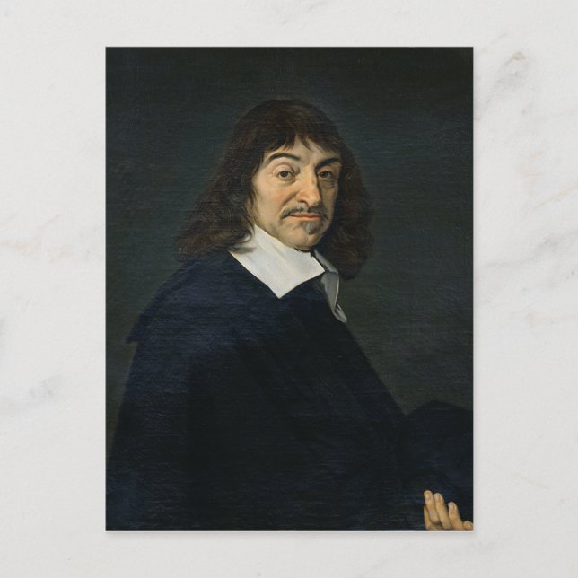 Postal Retrato de Rene Descartes c.1649 (Anverso)
