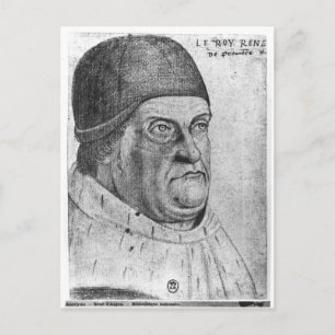 Postal Retrato de Rene I Duque de Anjou