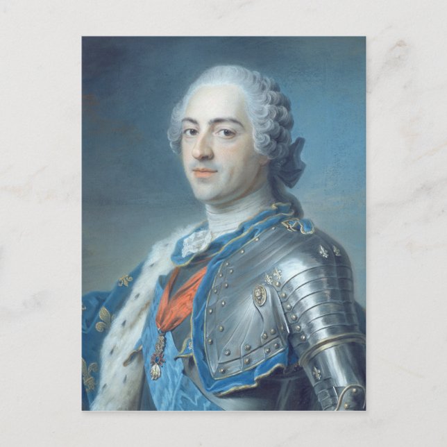 Postal Retrato de rey Louis XV 1748 (Anverso)