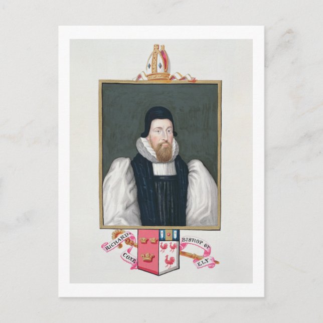 Postal Retrato de Richard Cox (1500-81) Obispo de Ely fr (Anverso)