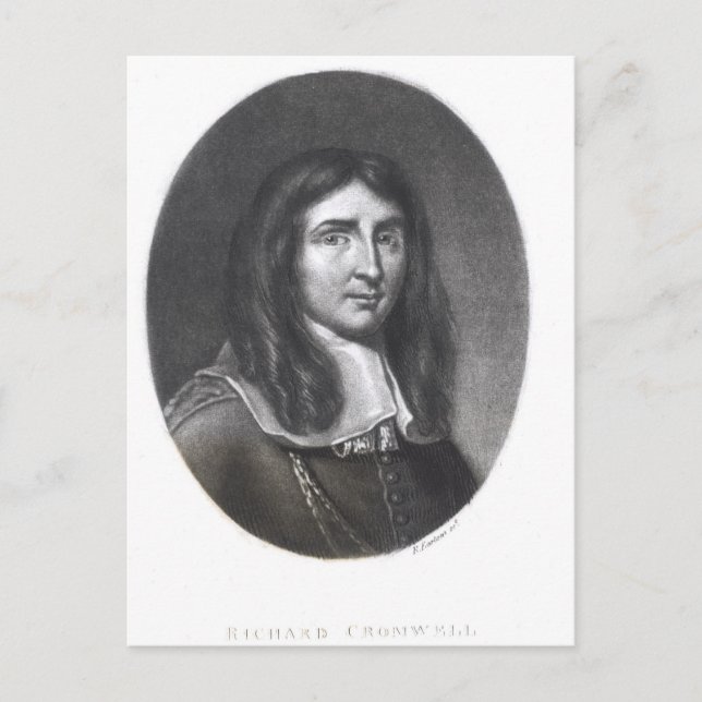 Postal Retrato de Richard Cromwell (Anverso)