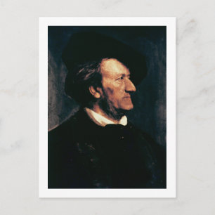 Postal Retrato de Richard Wagner (1813-83) (aceite sobre