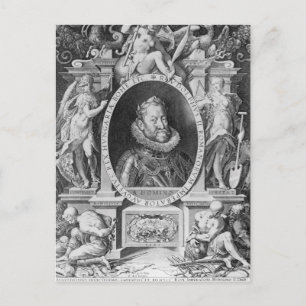 Postal Retrato de Rudolph II