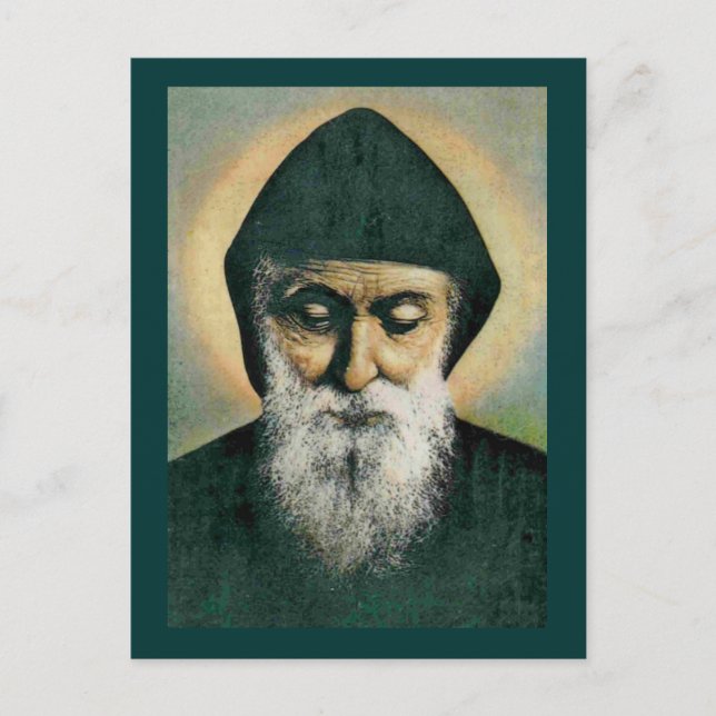 Postal Retrato de Saint Charbel (Anverso)