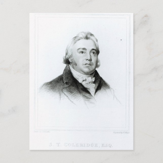 Postal Retrato de Samuel Taylor Coleridge (Anverso)