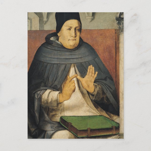 Postal Retrato de Santo Tomás de Aquino c.1475 (Anverso)