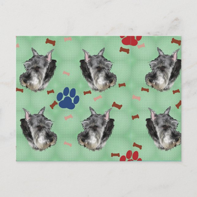 Postal Retrato de Schnauzer (Anverso)