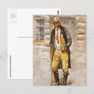Postal Retrato de Sheriff por Seltzer, Vaquero del Viejo