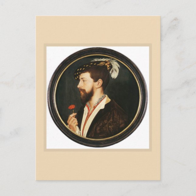 Postal Retrato de Simon George por Hans Holbein Younger (Anverso)