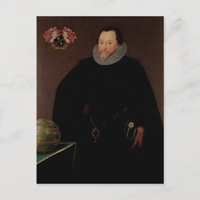 Postal Retrato de Sir Francis Drake 1591 (Anverso)