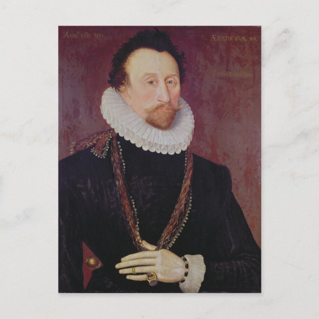 Postal Retrato de Sir John Hawkins 1581 (Anverso)