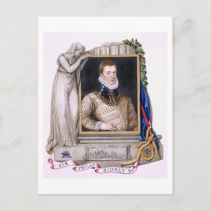 Postal Retrato de Sir Philip Sidney (1554-86) de 'Memo