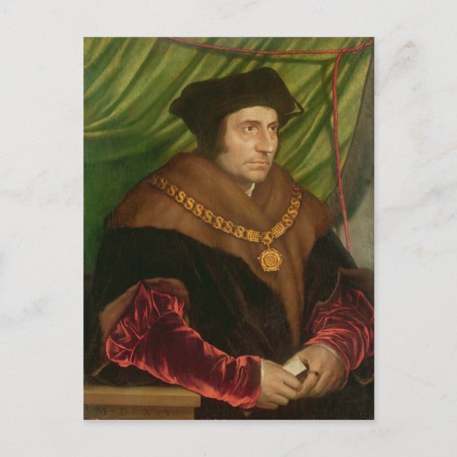 Postal Retrato de Sir Thomas More (Anverso)
