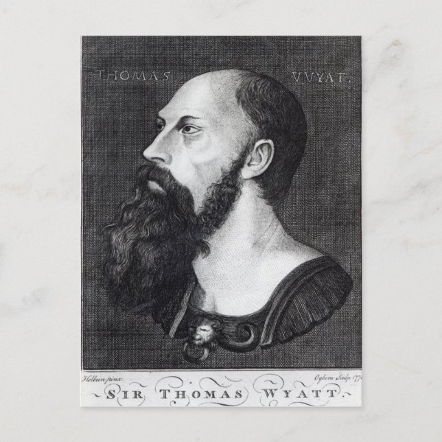 Postal Retrato de Sir Thomas Wyatt (Anverso)