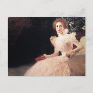 Postal Retrato de Sonja Knips; pintura de Gustav Klimt