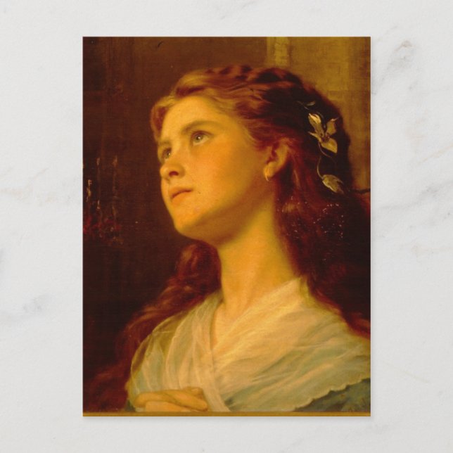 Postal Retrato De Sophie Gengembre Anderson De La Joven C (Anverso)