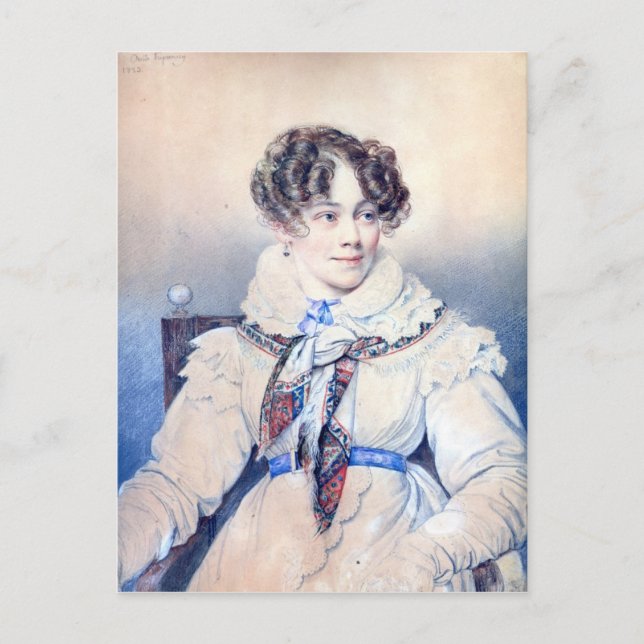 Postal Retrato de Sophie Rostopchine (Anverso)