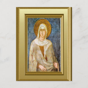 Postal Retrato de St Clare, Asís