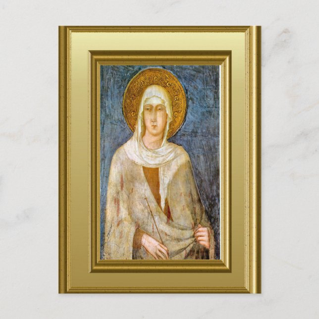 Postal Retrato de St Clare, Asís (Anverso)