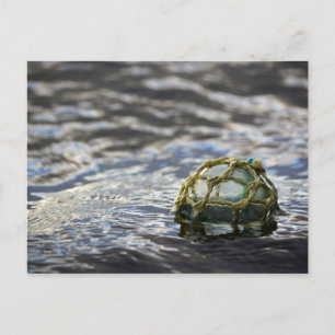 Postal Retrato de suelo de pesca de vidrio