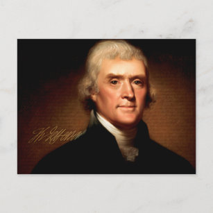 Postal Retrato de Thomas Jefferson