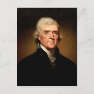 Postal Retrato de Thomas Jefferson por Rembrandt Peale