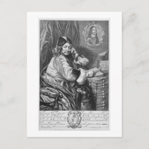 Postal Retrato de Thomas Killigrew (1612-83) Restauración