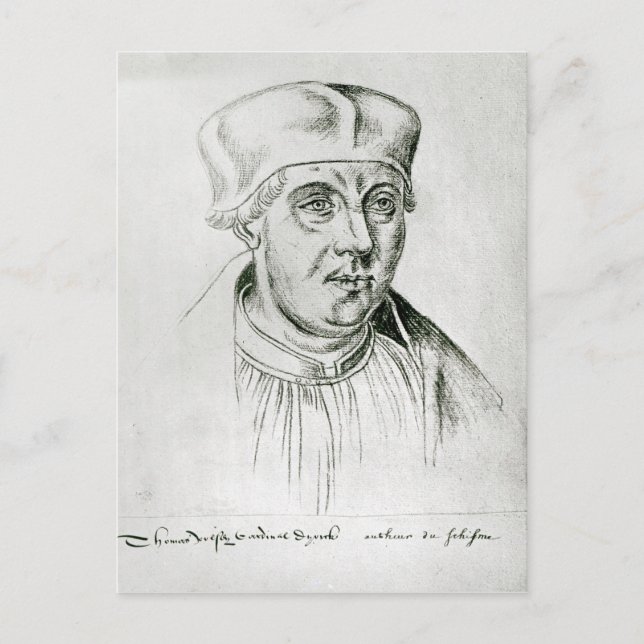 Postal Retrato de Thomas Wolsey, cardenal de York (Anverso)