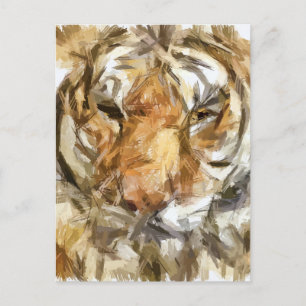 Postal Retrato de tigres