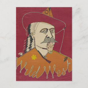 Postal Retrato de tres cuartos de Buffalo Bill