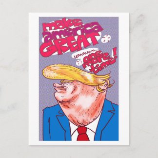 Postal retrato de trump personalizado