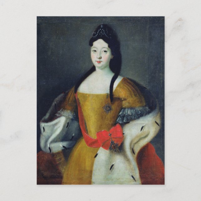 Postal Retrato de Tsarevna Anna Petrovna, años 1740 (Anverso)