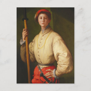 Postal Retrato de un alberdier por Pontormo